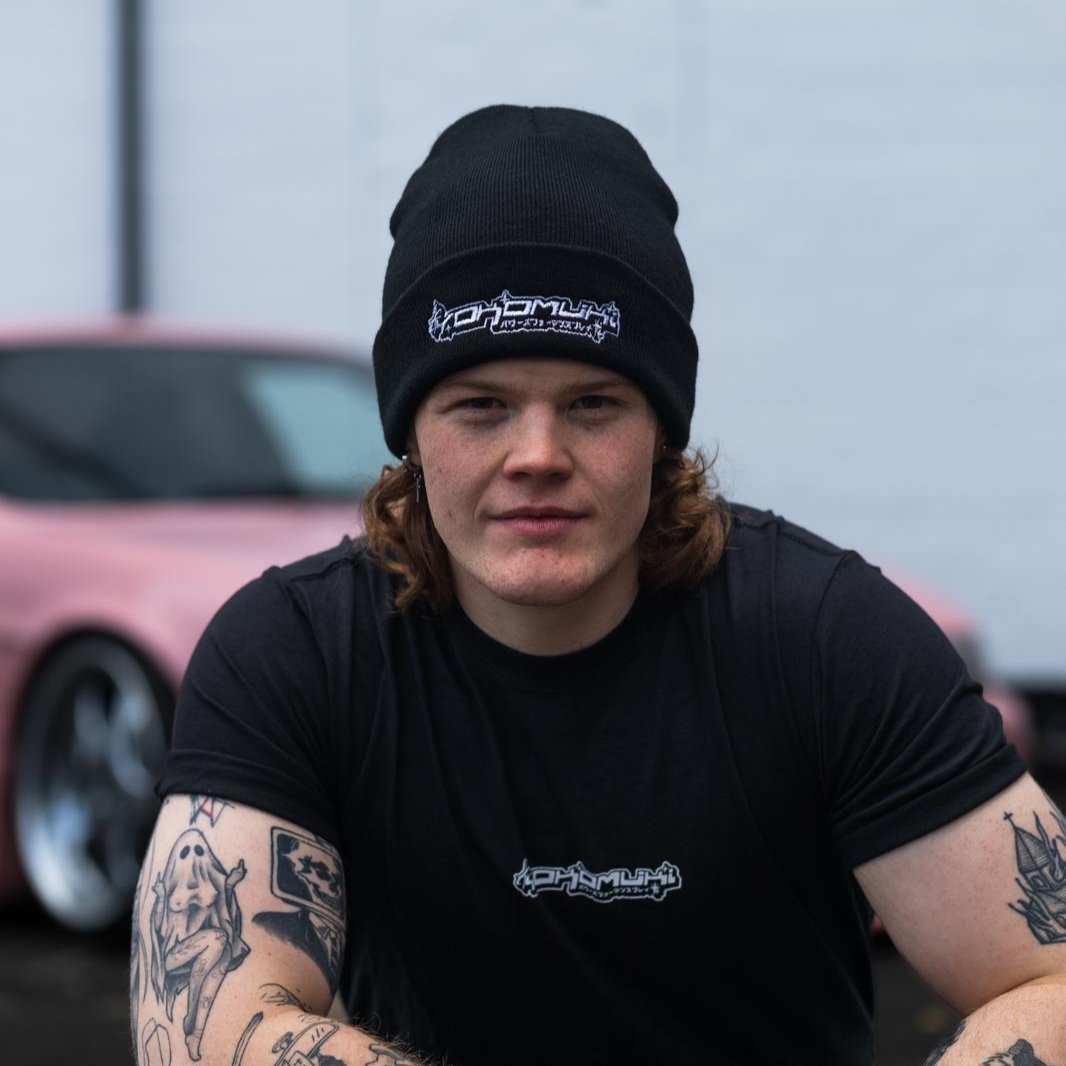 "Essential" Black Embroidered Beanie