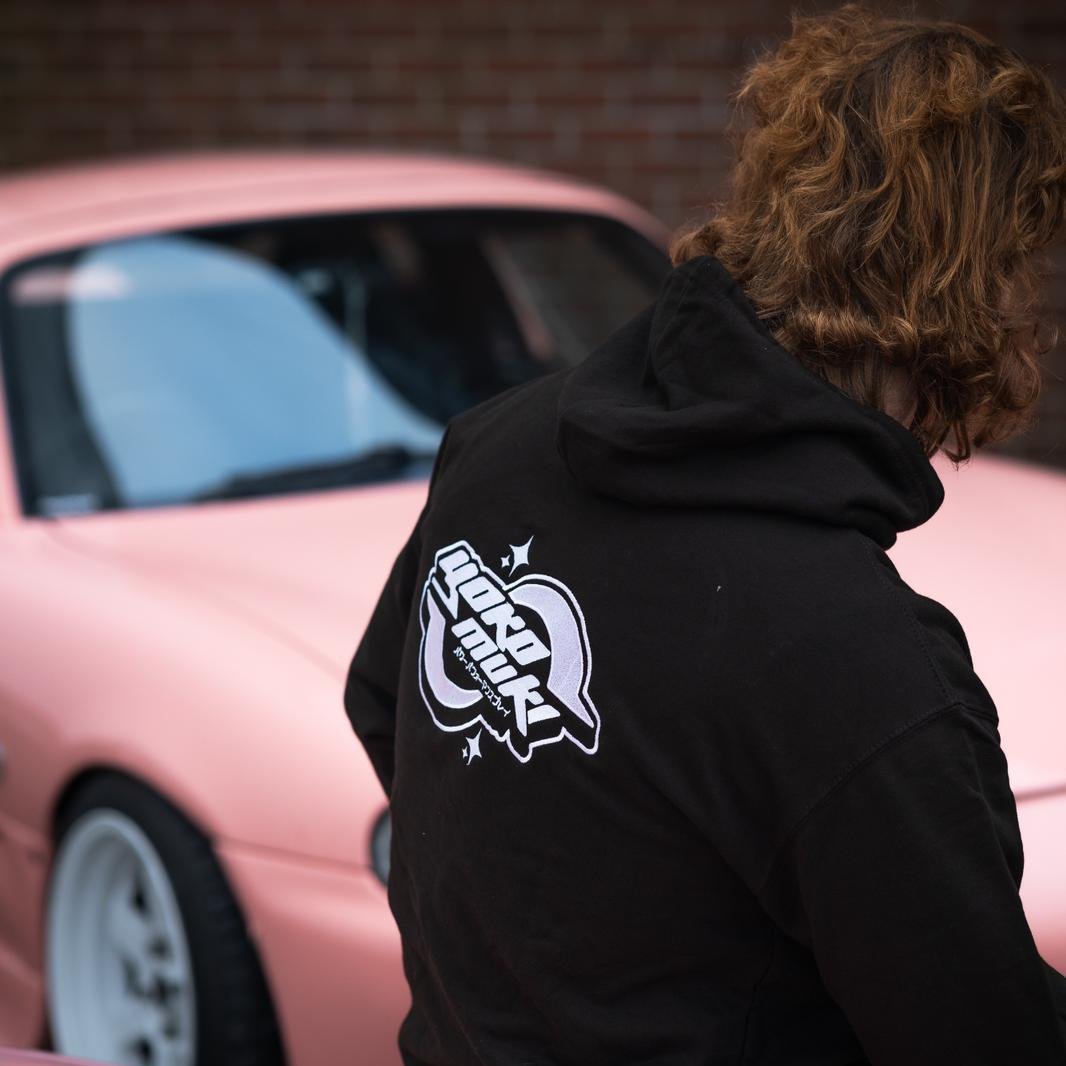 "Essential" Black Embroidered hoodie