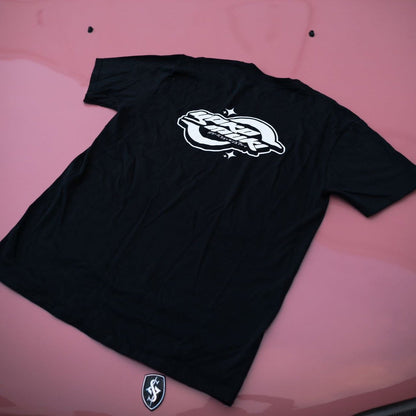 "Essential" Black Printed Tee