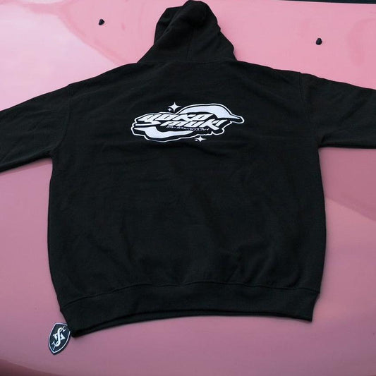 "Essential" Black Embroidered hoodie